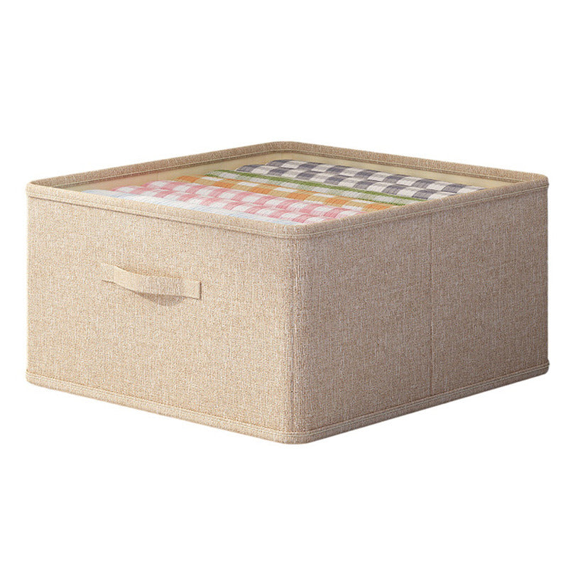 53L Wardrobe Clothes Storage Box Imitation Linen Washable Storage Case 53L Wardrobe Clothes Storage Box Imitation Linen Washable Storage Case